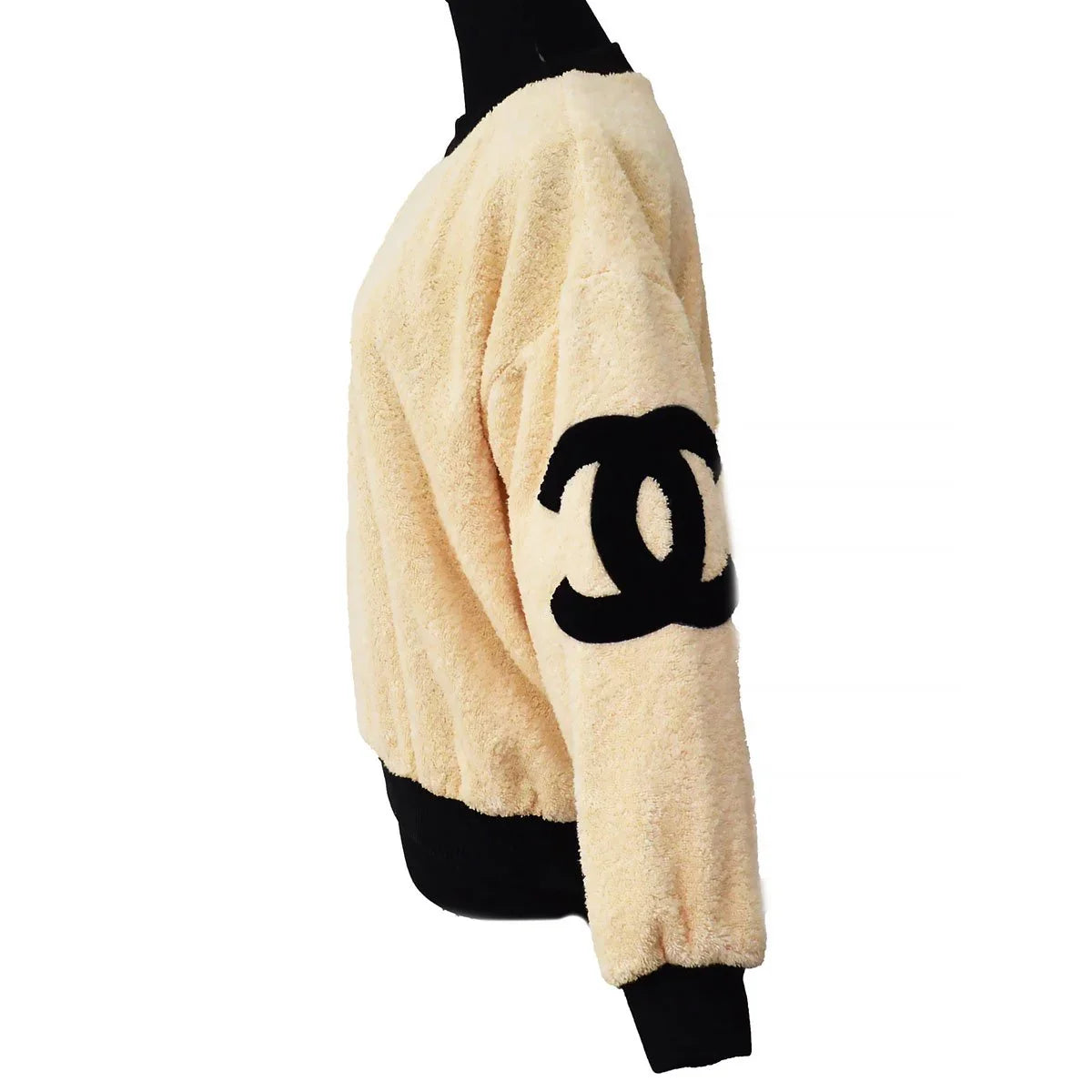 Chanel Cruise 1993 CC crew-neck terry cloth sweatshirt