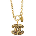CHANEL 1986-1994 Quilted CC Chain Necklace 3858