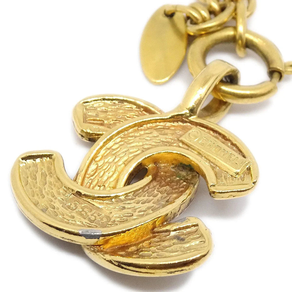 CHANEL 1986-1994 Quilted CC Chain Necklace 3858