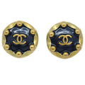 CHANEL  Black & Gold CC Earrings 94A