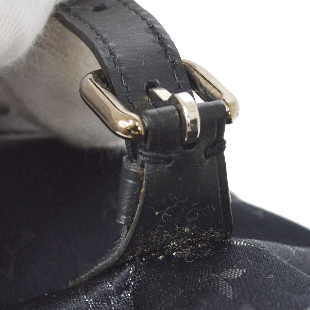 Louis Vuitton 2001 Monogram Satin Little Bucket Black M92144