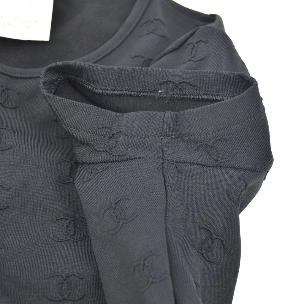 Chanel 1997 Spring CC logo-embroidered cropped T-shirt #40