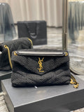 YSSL Puffer Small Chain Bag Black For Women, Women’s Bags 11in/29cm YSLâ