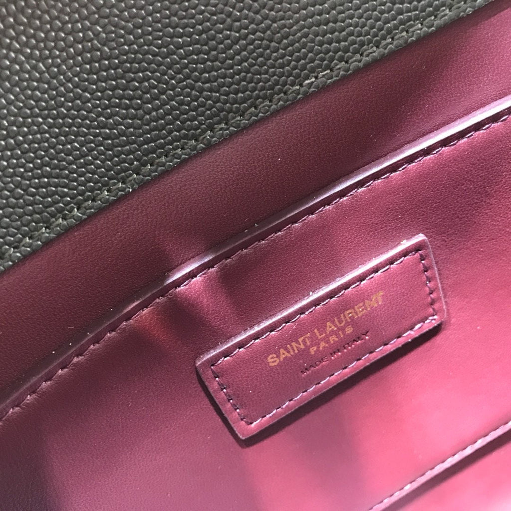 YSSL Cassandra Medium Top Handle Bag In Grain Dark Green For Women 9in/24.5cm YSL