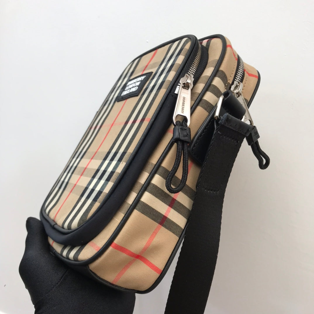 Burberry Vintage Check And Crossbody Bag For Men, Bags 8.7in/22cm