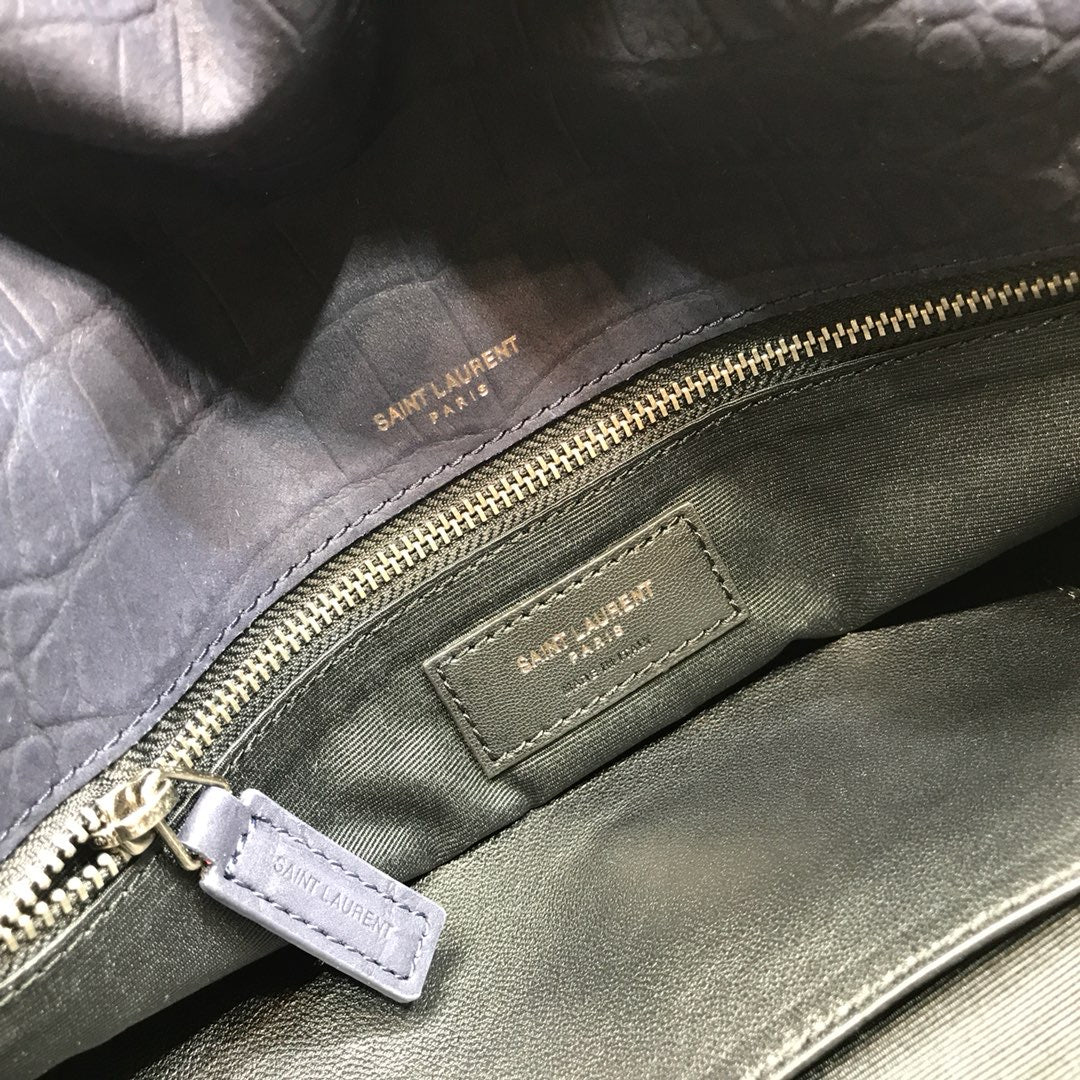 YSSL Niki Medium Chain Bag In-Embossed NavyÂ For Women 11in/28cm YSL