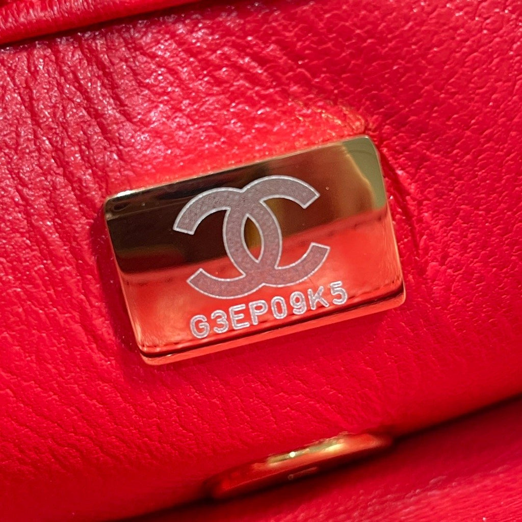 ChanelMini GlamIap Bag Gold Hardware Red For Women Handbags, Shoulder Bags 6.7in/17cm AS3365