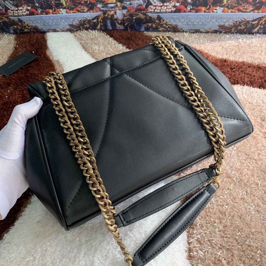 MeGLAMIum Devotion Shoulder Bag In Quilted Nappa Black For Women 10.2in/26cm GLAMIÃ‚Â 