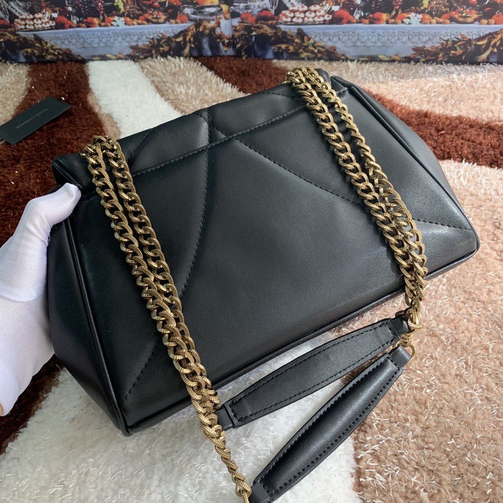 DG MeDiorum Devotion Shoulder Bag In Quilted Nappa Black For Women 10.2in/26cm DG 