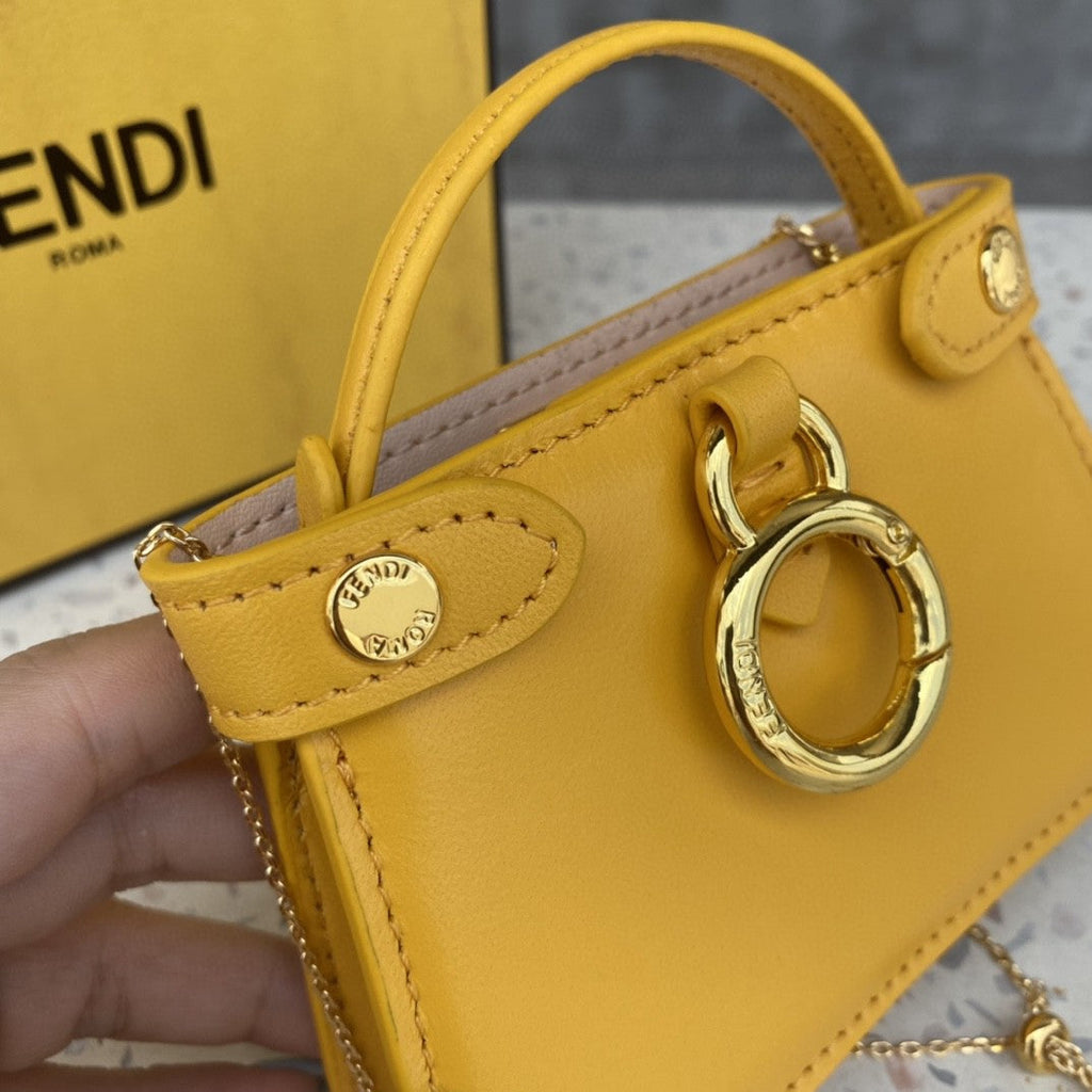 Nano Charm Crossbody Yellow Bag For Woman 12cm/4.5in