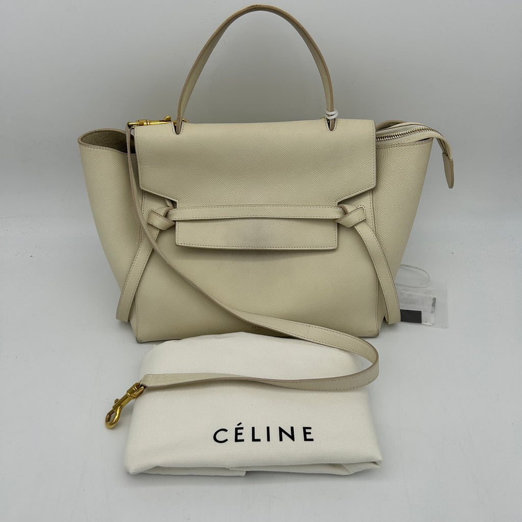 Celineline Beige Belt Shoulder Bag