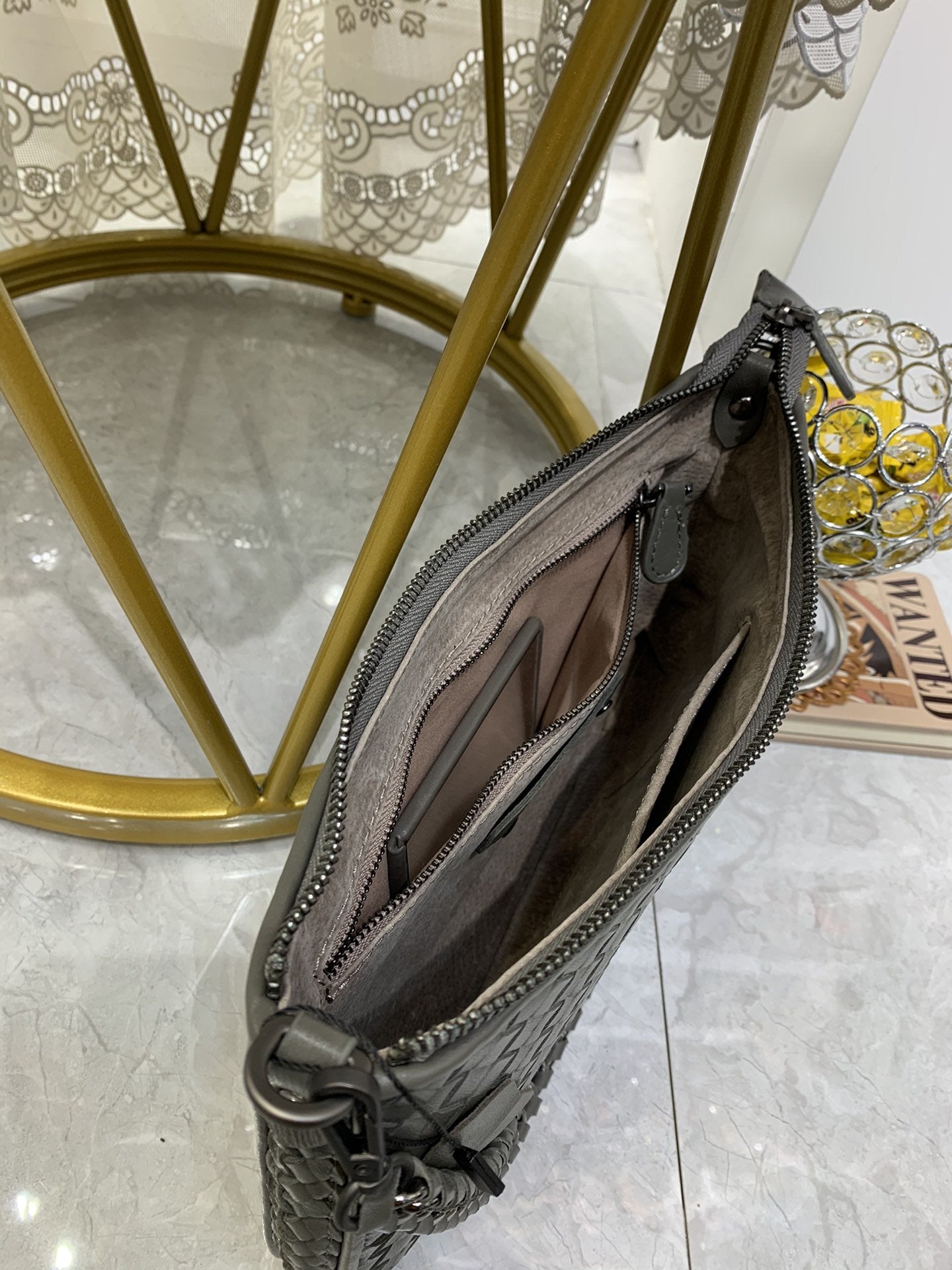 Crossbody Bag Cinereous, For Women, Bags 9.4in/24cm