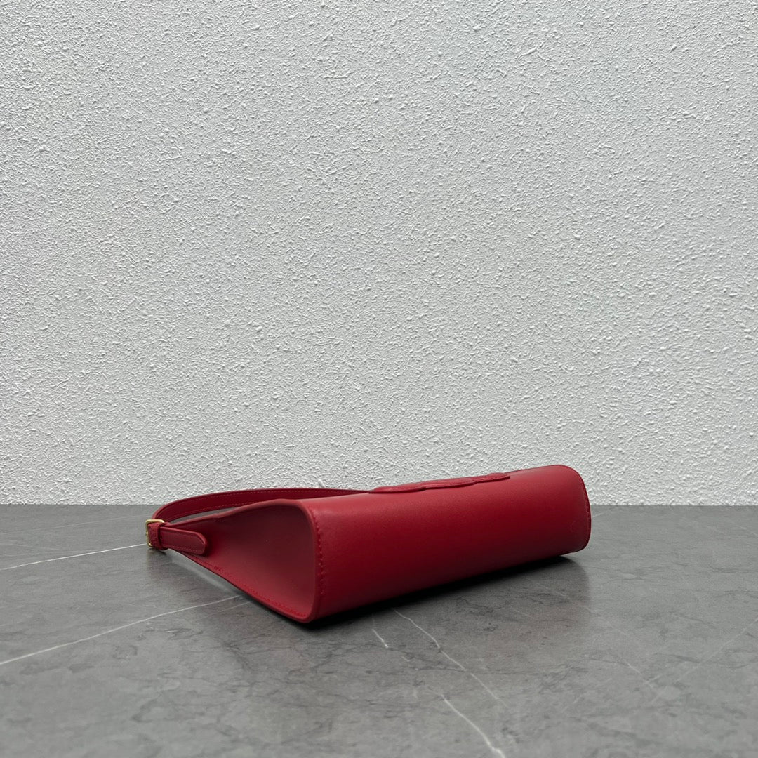 Celine Cuir Triomphe Shoulder Bag Red For Women 9.4in/24cm