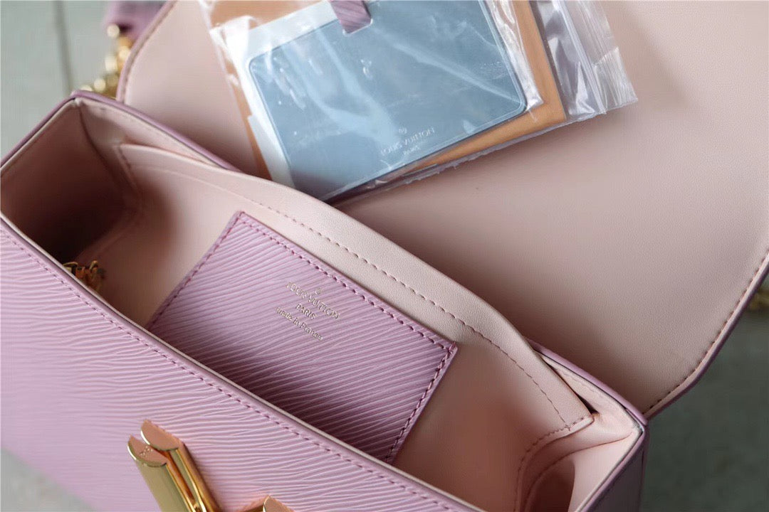 Louis Vuitton Twist MM Epi Guimauve Purple For Women,  Shoulder And Crossbody Bags 9.1in/23cm Louis Vuitton