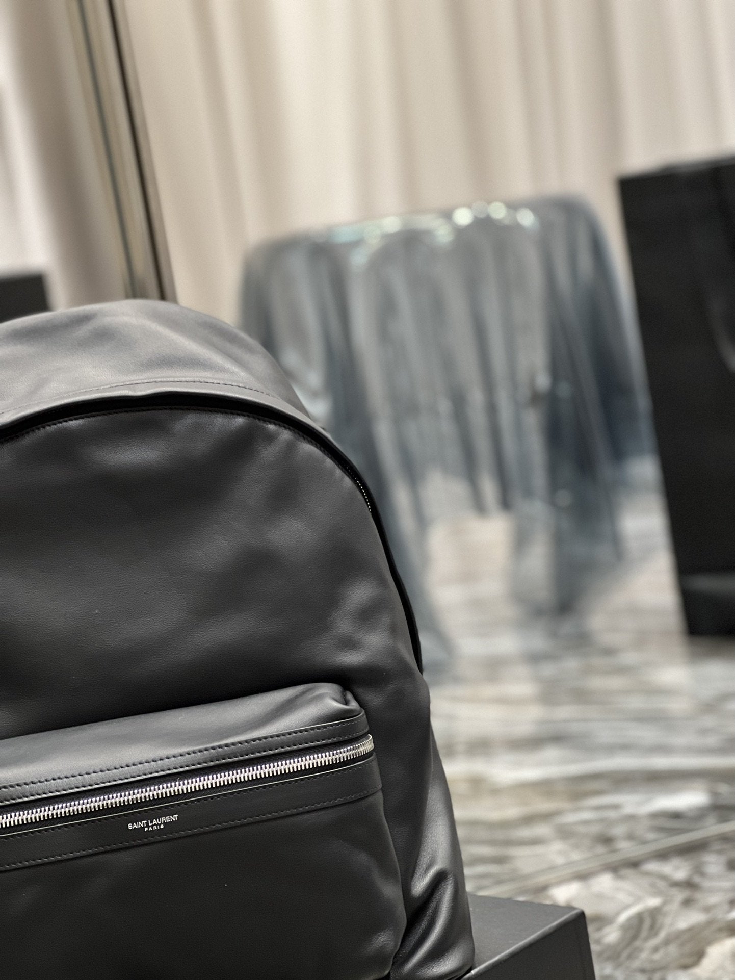 Top Quality City Backpack Unisex For Women 15in/38cm Black YSL