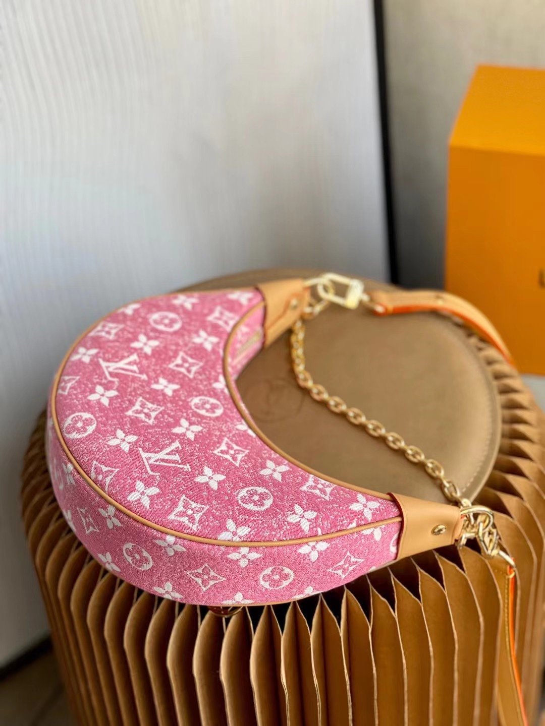 Louis Vuitton Loop Denim Pink For Women,  Shoulder Bags 9.1in/23cm Louis Vuitton