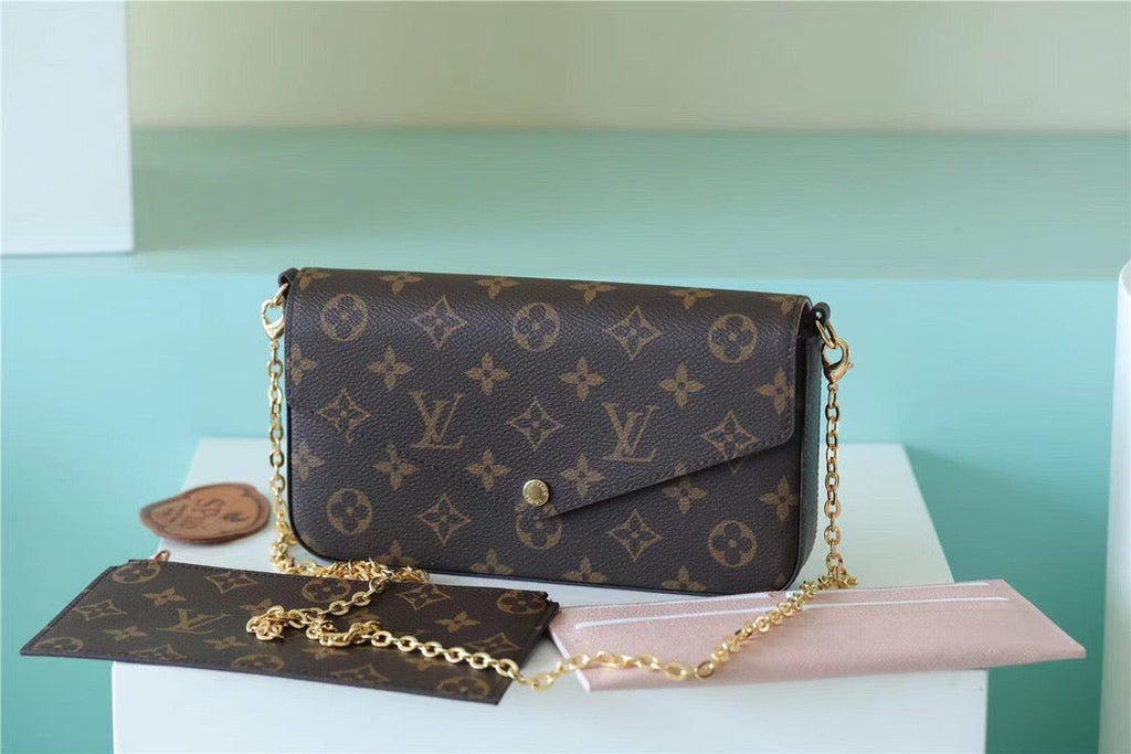 Louis Vuitton Pochette Felicie Monogram Canvas Fuchsia Pink For Women,  Shoulder And Crossbody Bags 21cm/8.3in Louis Vuitton M61276