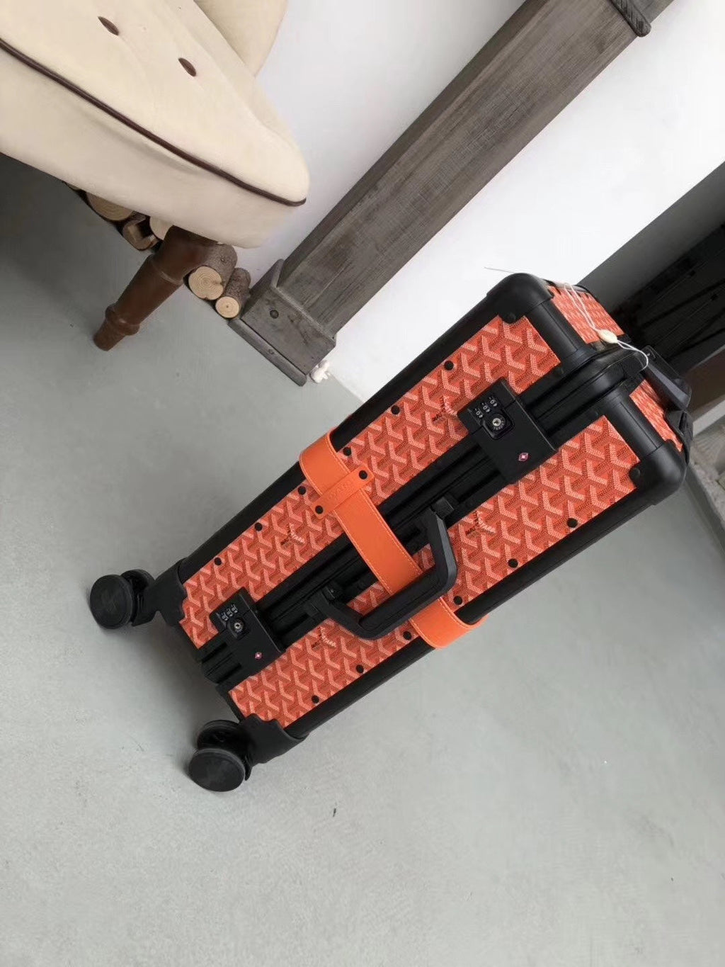 Goyard Rolling Vali Orange For MLB, LuGucciage 20in/51cm Top Quality