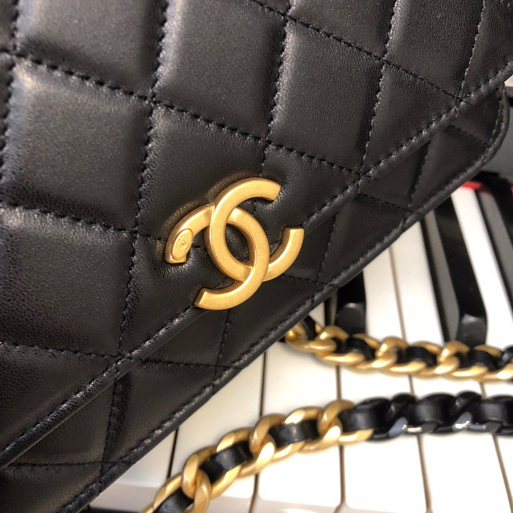 ChanelOriginal Small Classic Flap Bag Gold Hardware Black For Women, Women’s Handbags, Shoulder Bags 7.5in/19cm AP33814
