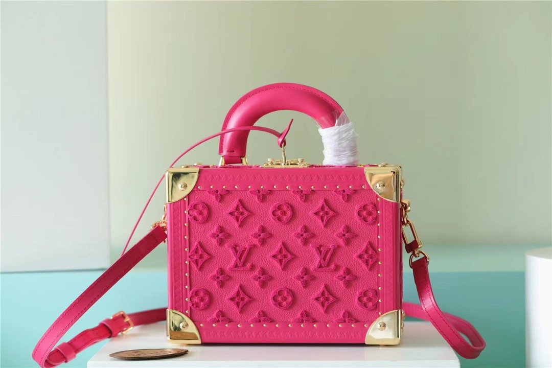 Louis Vuitton Valisette Tresor Monogram Empreinte Pink For Women, WomenÃƒÂ¢Ã¢â€šÂ¬Ã¢â€žÂ¢s Bags, Shoulder And Crossbody Bags 9.4in/24cm Louis Vuitton