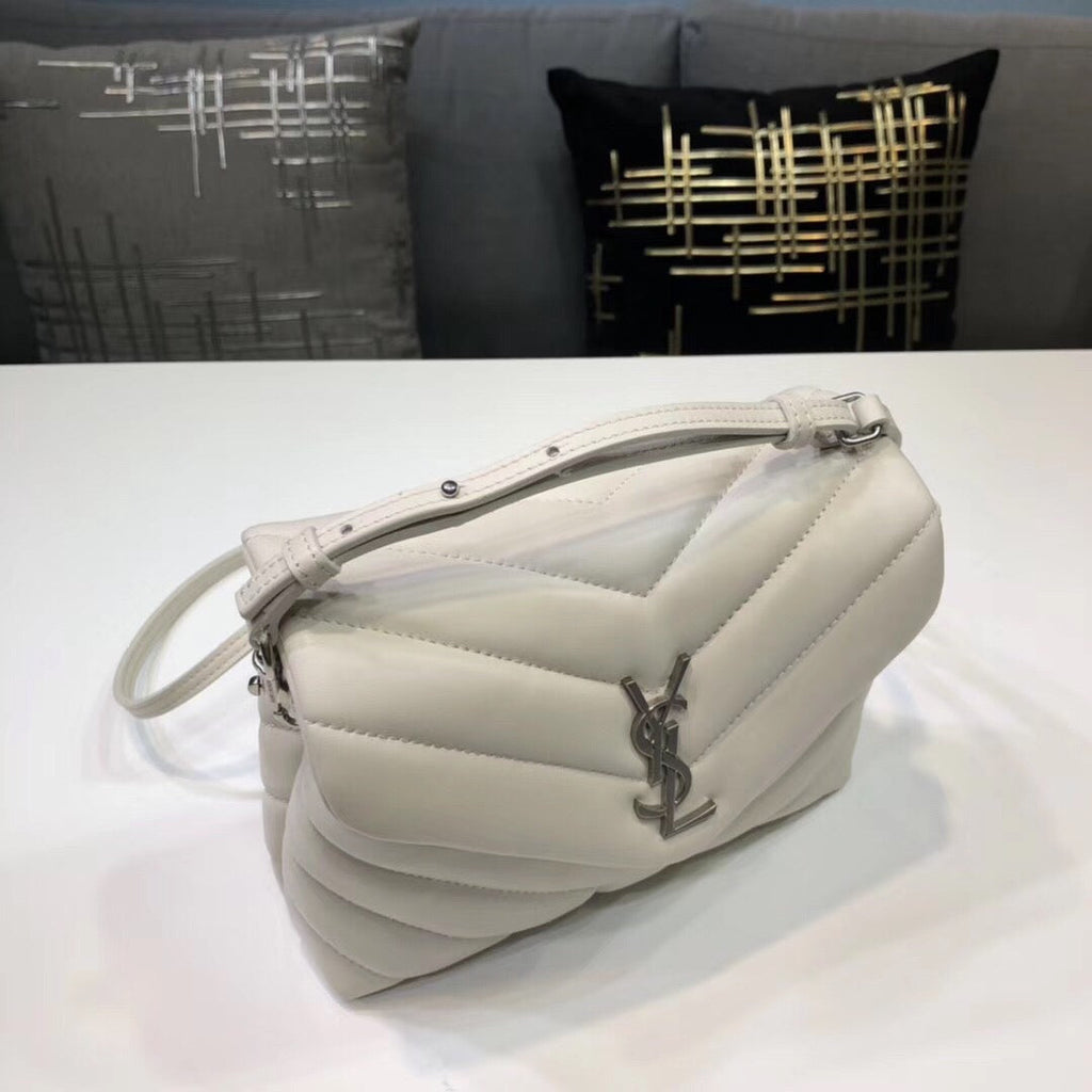 Saint Laurent Loulou Mini Shoulder Bag White For Women 7in/18cm YSL