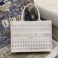 MeGLAMIum Book Tote Pastel Houndstooth Embroidery, Pastel, For Women Women Handbags, Shoulder Bags, 36cm CD