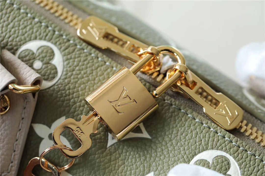 Louis Vuitton Speedy Bandouliere 20 PM Monogram Empreinte Khaki Green / Beige / CreamFor Women,  Shoulder And Crossbody Bags 20.5cm/8.1in Louis Vuitton M46118