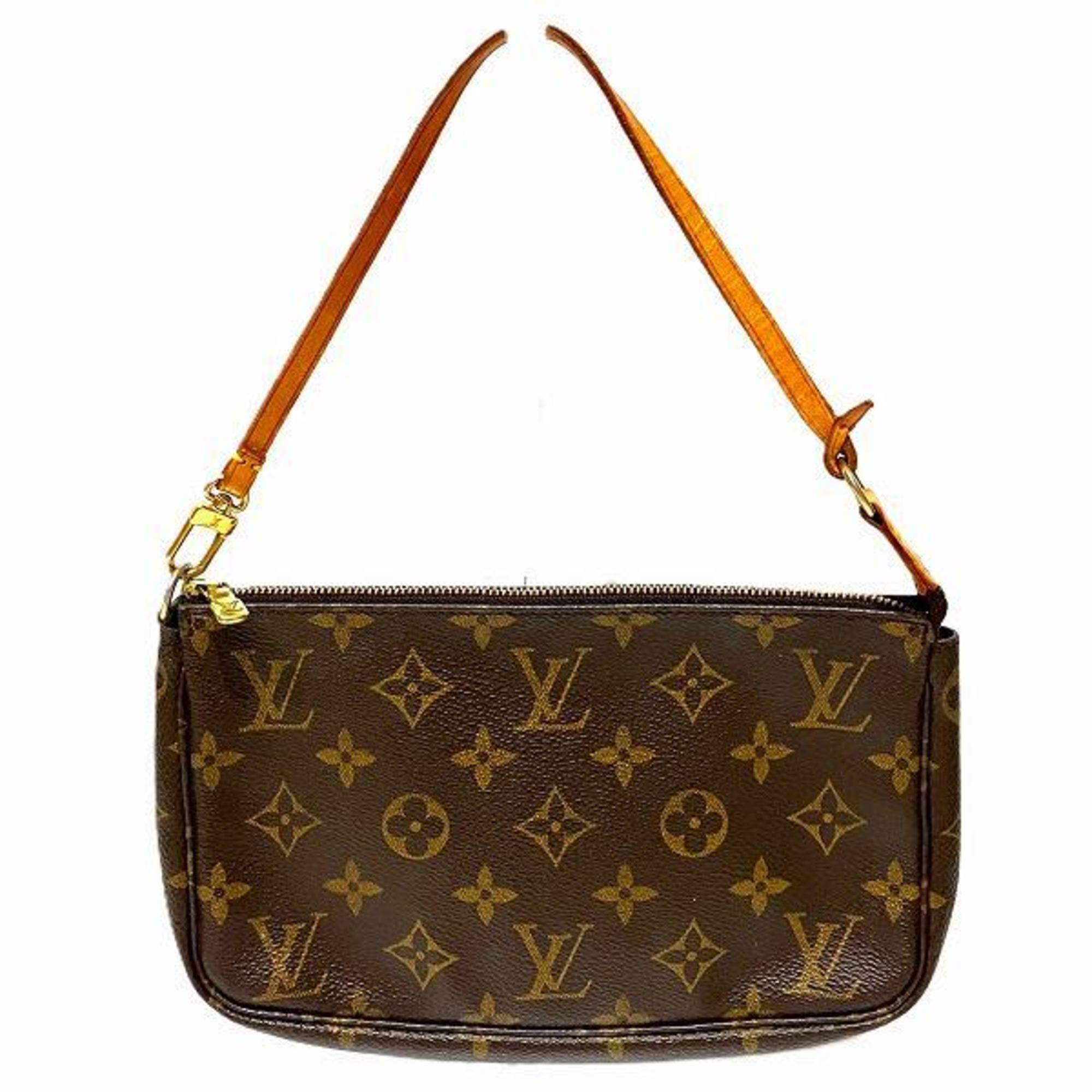 Louis Vuitton Pochette Accessoire  Canvas Clutch Bag