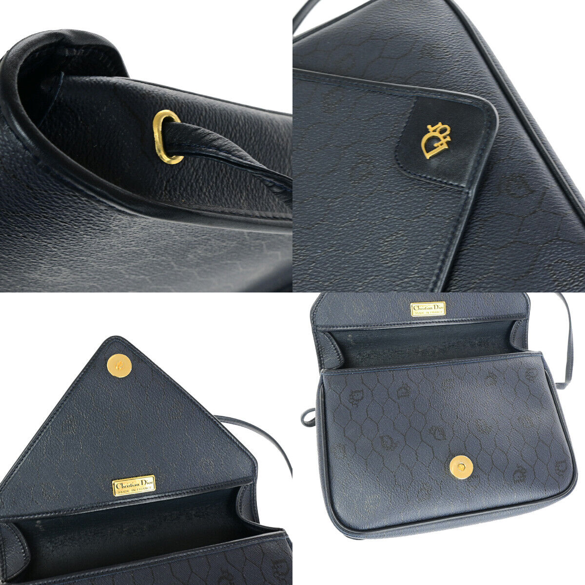 Dior Honeycomb  Canvas Shoulder Bag