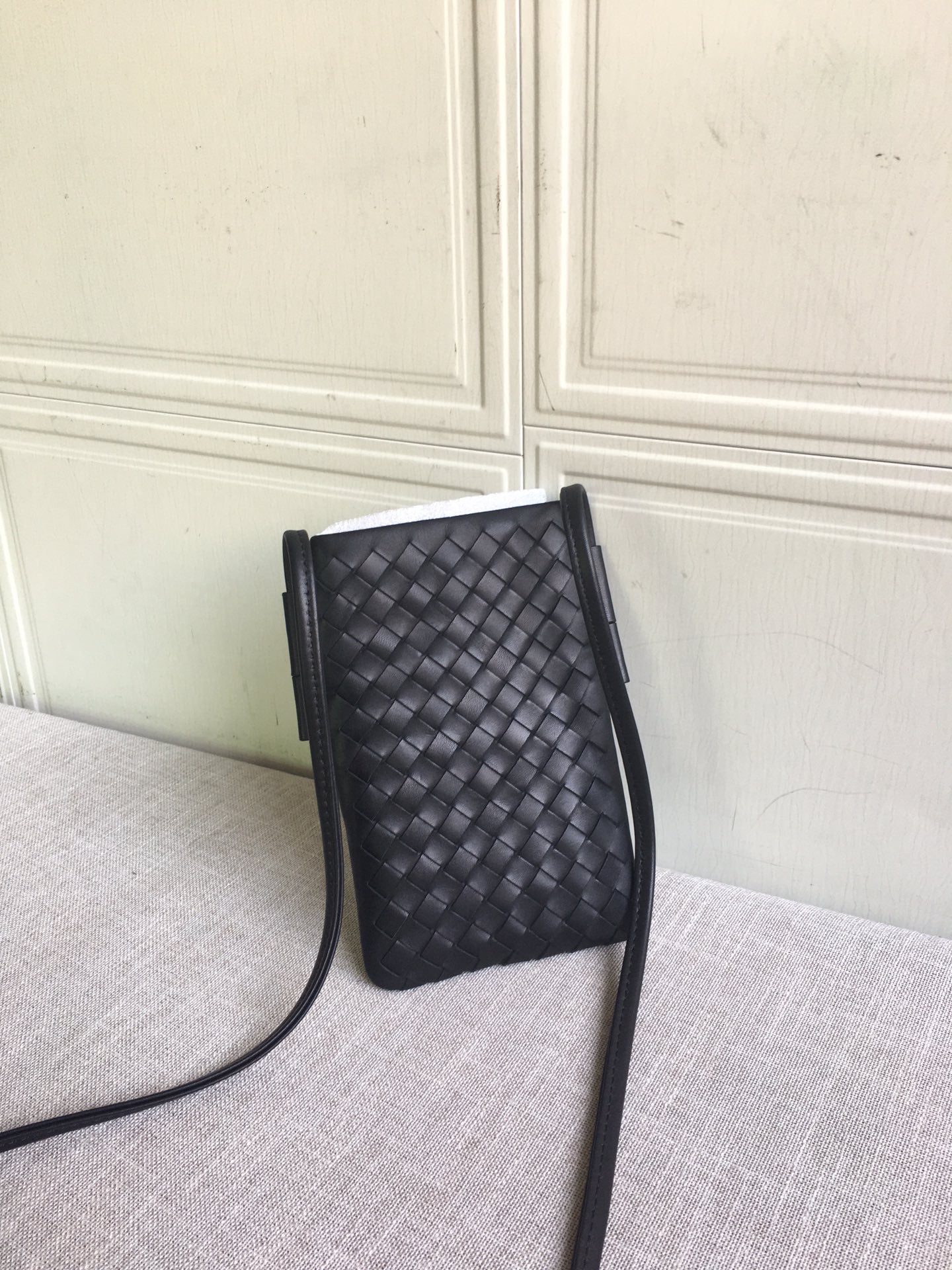 Bottega Veneta Zipped Card Case Shoulder Black, For Women, Women’s Bags 7.4in/19cm