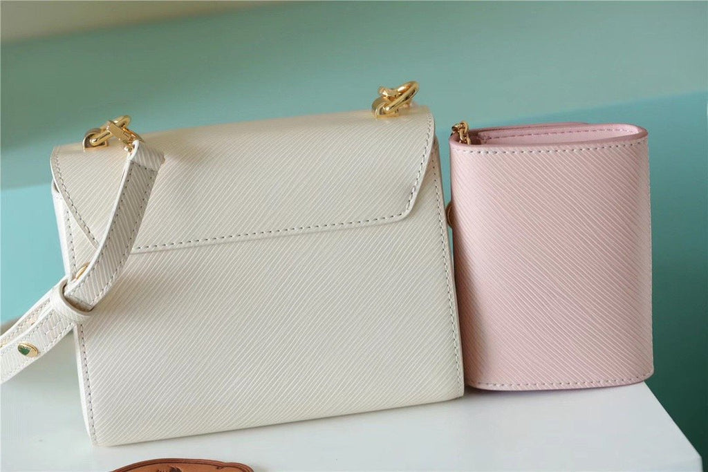 Louis Vuitton Twist PM Bag, Shoulder and Cross Body Bags For Women Taupe Brown / Pink 7.5in/19cm Louis Vuitton M59886