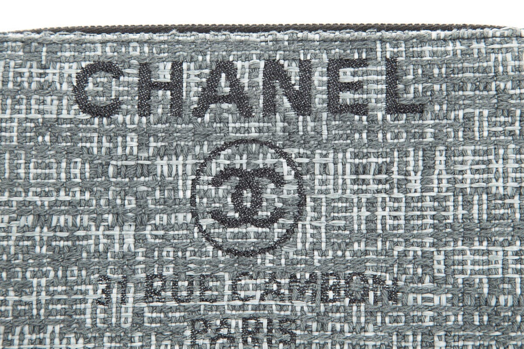 Chanel 2018 Grey Deauville Clutch on Chain Handbag