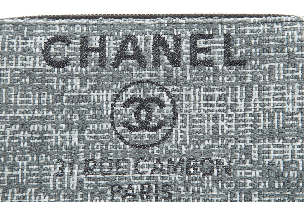 Chanel 2018 Grey Deauville Clutch on Chain Handbag