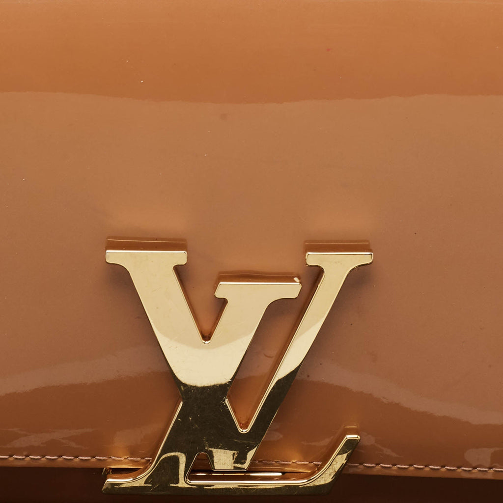 Louis Vuitton Rose Velours  Leather Louise Clutch