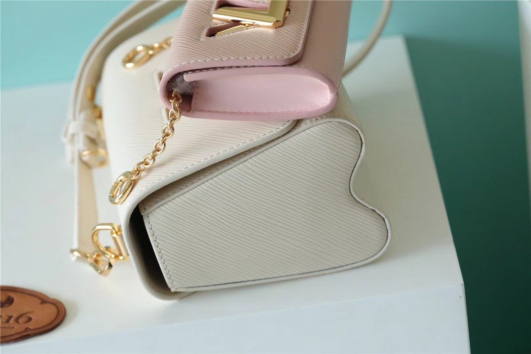 Louis Vuitton Twist PM Bag, Shoulder and Cross Body Bags For Women Taupe Brown / Pink 7.5in/19cm Louis Vuitton M59886