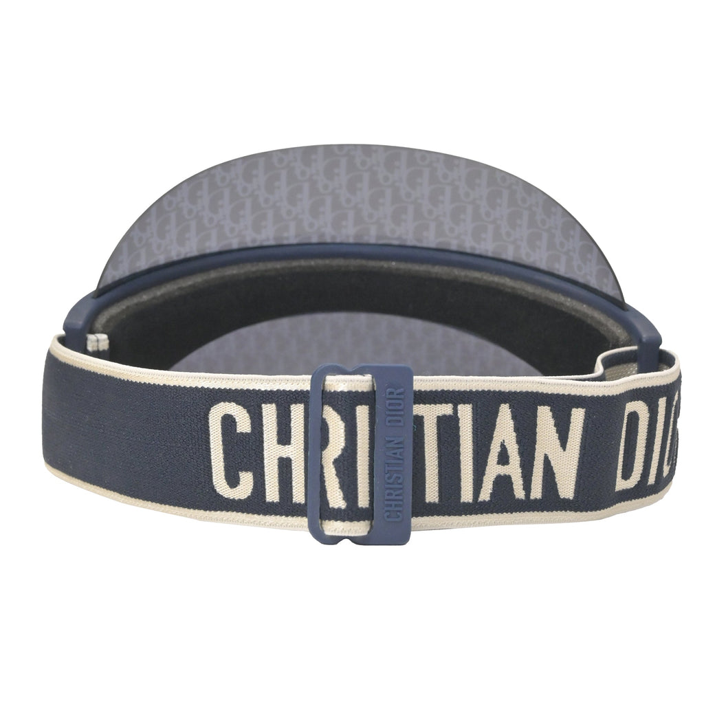 Dior Frame and Mirrored Dior Oblique DiorClub V1U Visor in Navy Blue Acetate