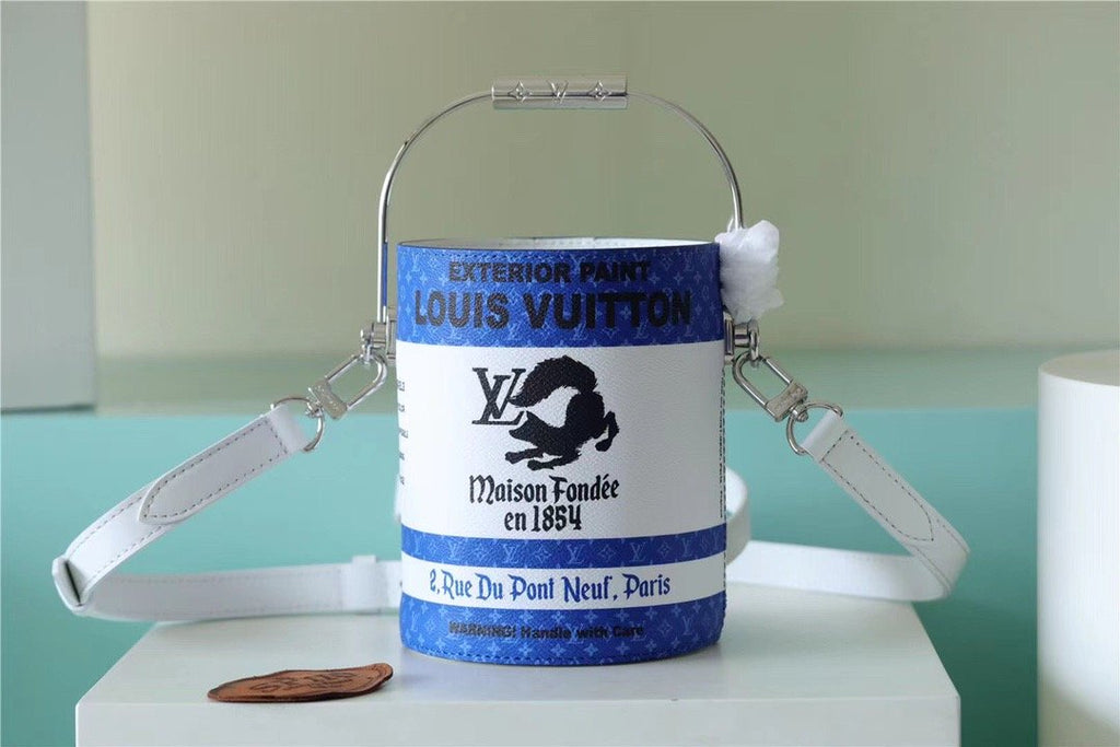 Louis Vuitton Paint Can Coated Canvas By Virgil AblohÃƒÂ¢Ã¢â€šÂ¬Ã¢â€žÂ¢s Lagoon For Women, WomenÃƒÂ¢Ã¢â€šÂ¬Ã¢â€žÂ¢s Bags, Shoulder And Crossbody Bags 6.7in/17cm Louis Vuitton M81597