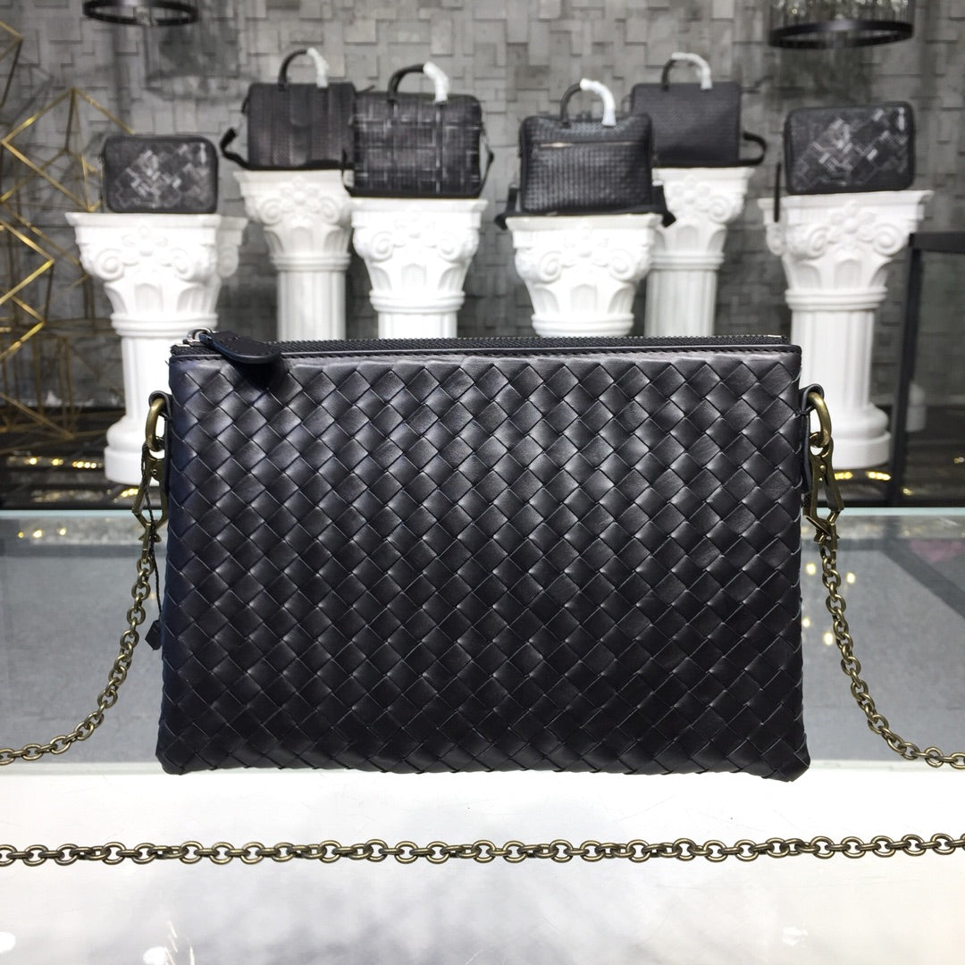 Bottega Veneta Chain Shoulder Bag Black, For Women, Women’s Bags 9.6in/24.5cm