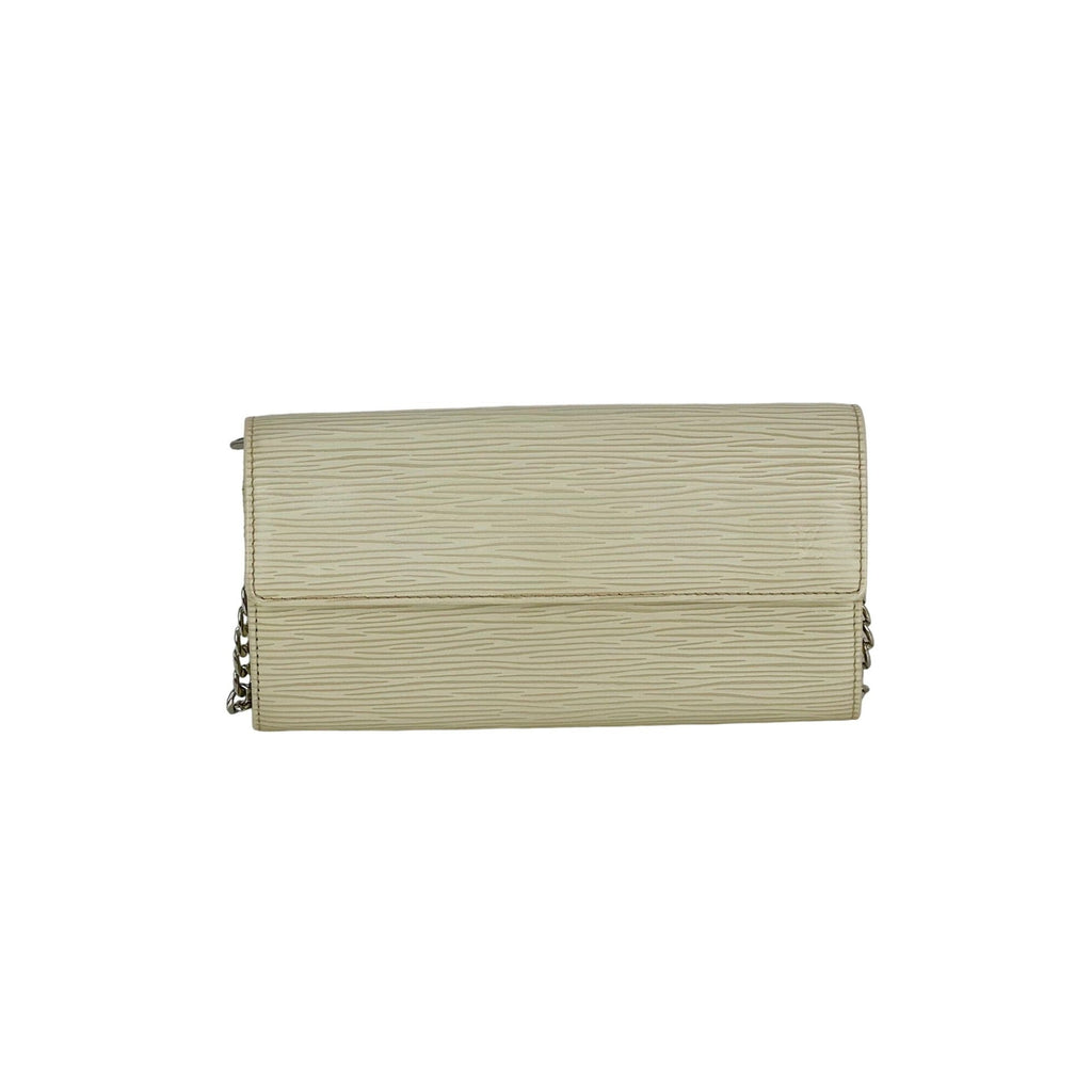 LOUIS VUITTON White Epi Leather Long Wallet Clutch