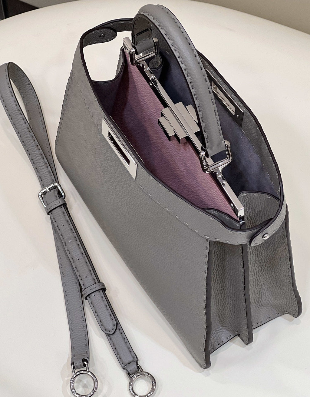 FI ISeeU MeGLAMIum Gray For Women, Handbags, Shoulder Bags 13.1in/33.5cm FF