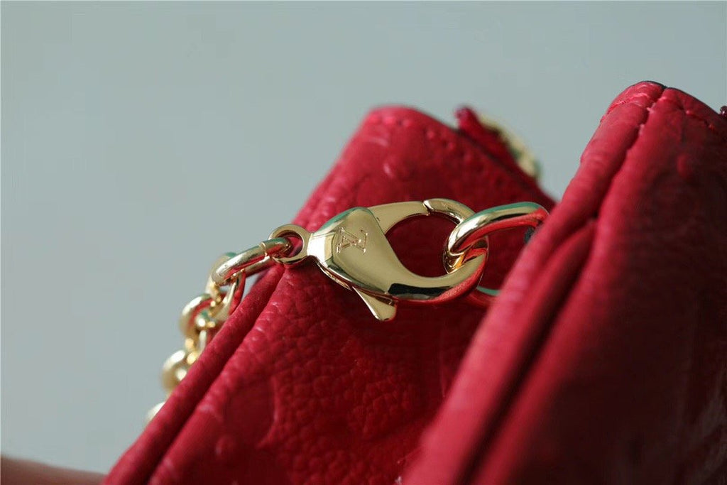 Louis Vuitton Double Zip Pochette Monogram Empreinte Red For Women,  Shoulder and Crossbody Bags 7.9in/20cm Louis Vuitton