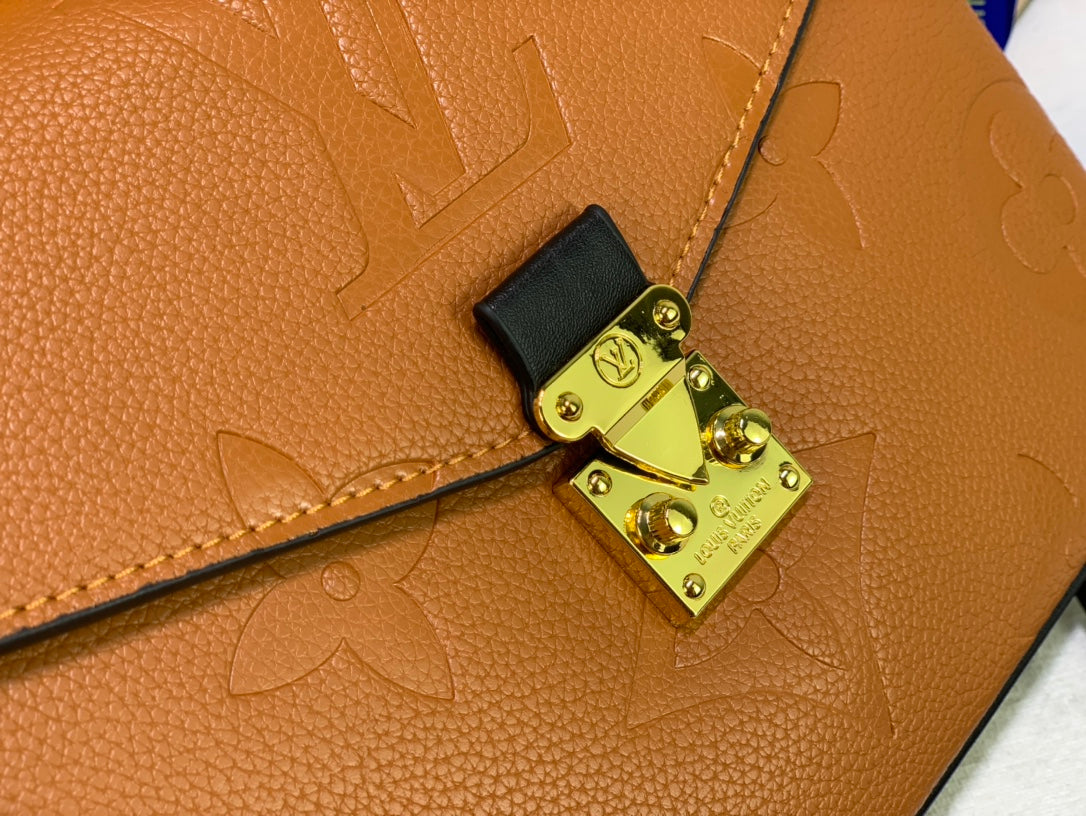 Louis Vuitton Pochette Metis Monogram Empreinte Caramel For Women,  Shoulder And Crossbody Bags 9.8in/25cm Louis Vuitton