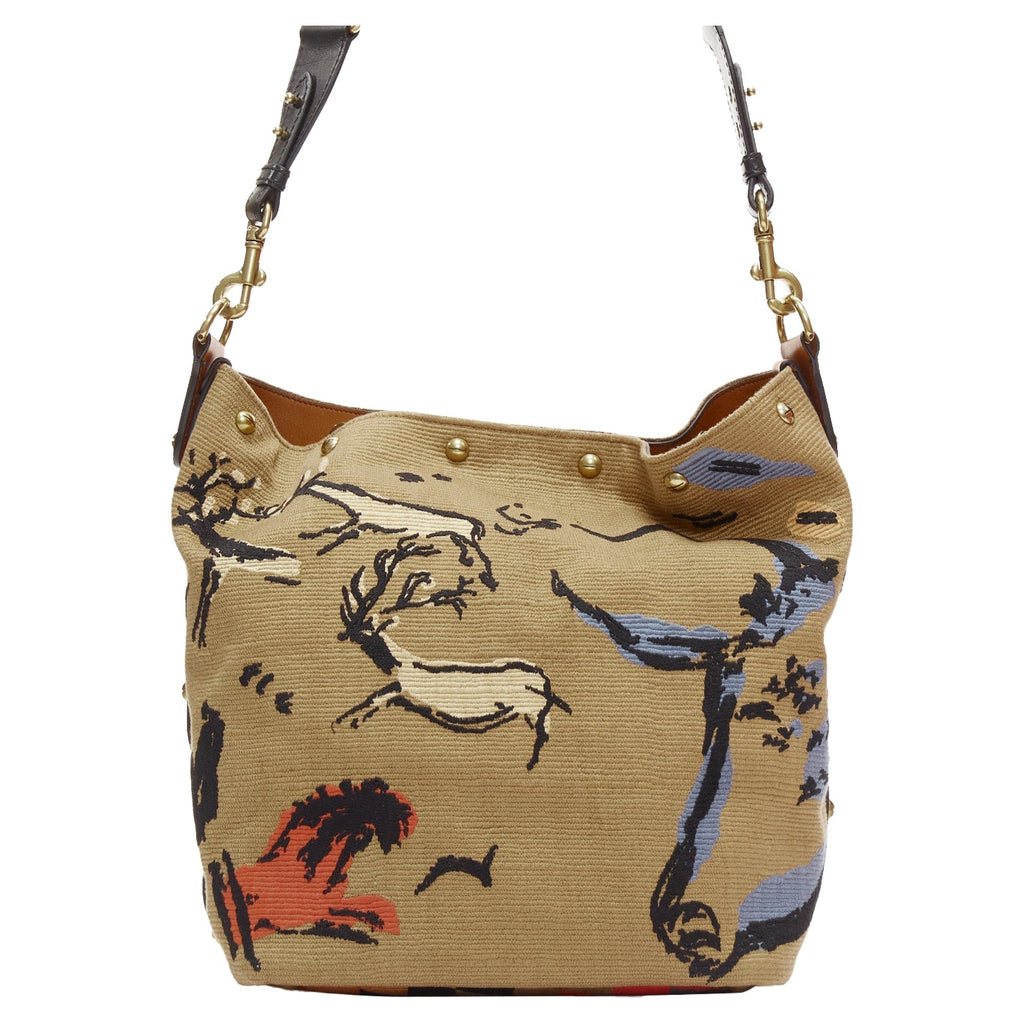 Dior Dioravenue Sauvage Special Edition Logo Canvas Embroidery Hobo Bag