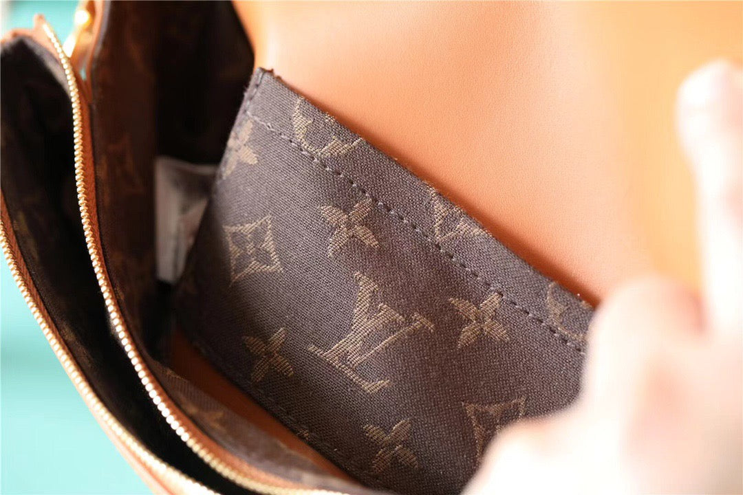 Louis Vuitton Swing Monogram Hazelnut Brown For Women,  Shoulder And Crossbody Bags 24cm/9.4in Louis Vuitton M20396