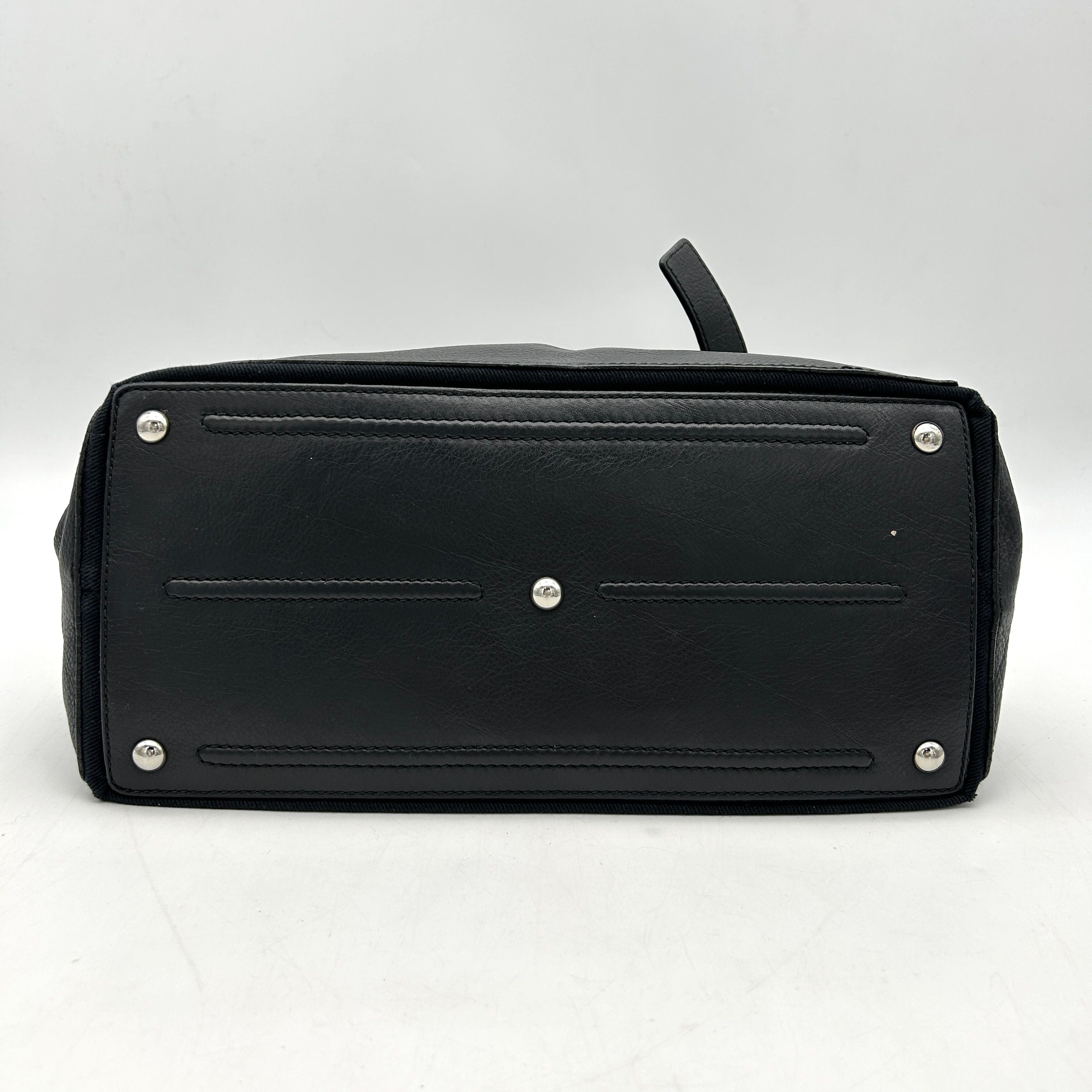 Yves Saint Laurent Leather Top Handle Bag - Black Shoulder Bags, Handbags LA6001