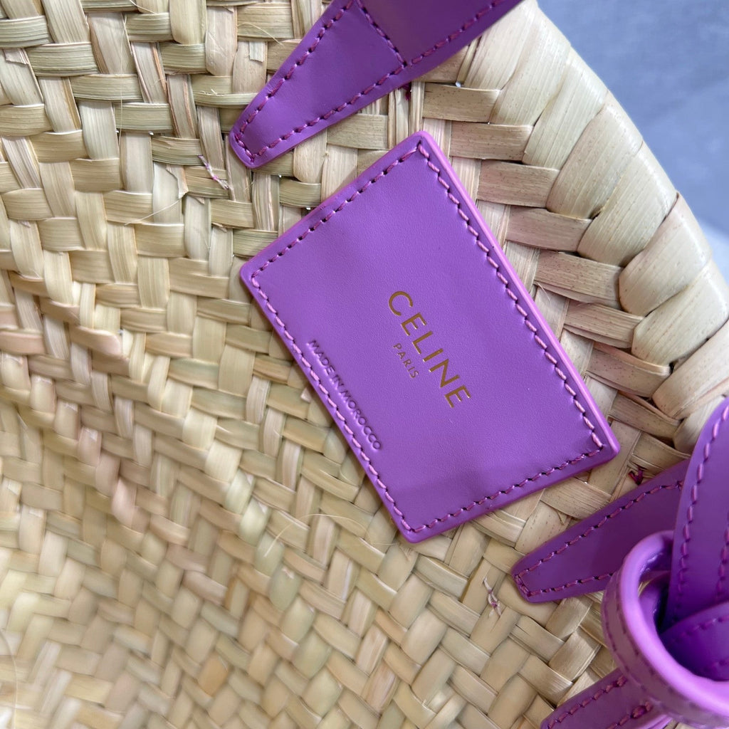 GLAMI Teen Triomphe GLAMI Classic Panier In Palm Leaves And Lizard Violet For Women 8in/20cm