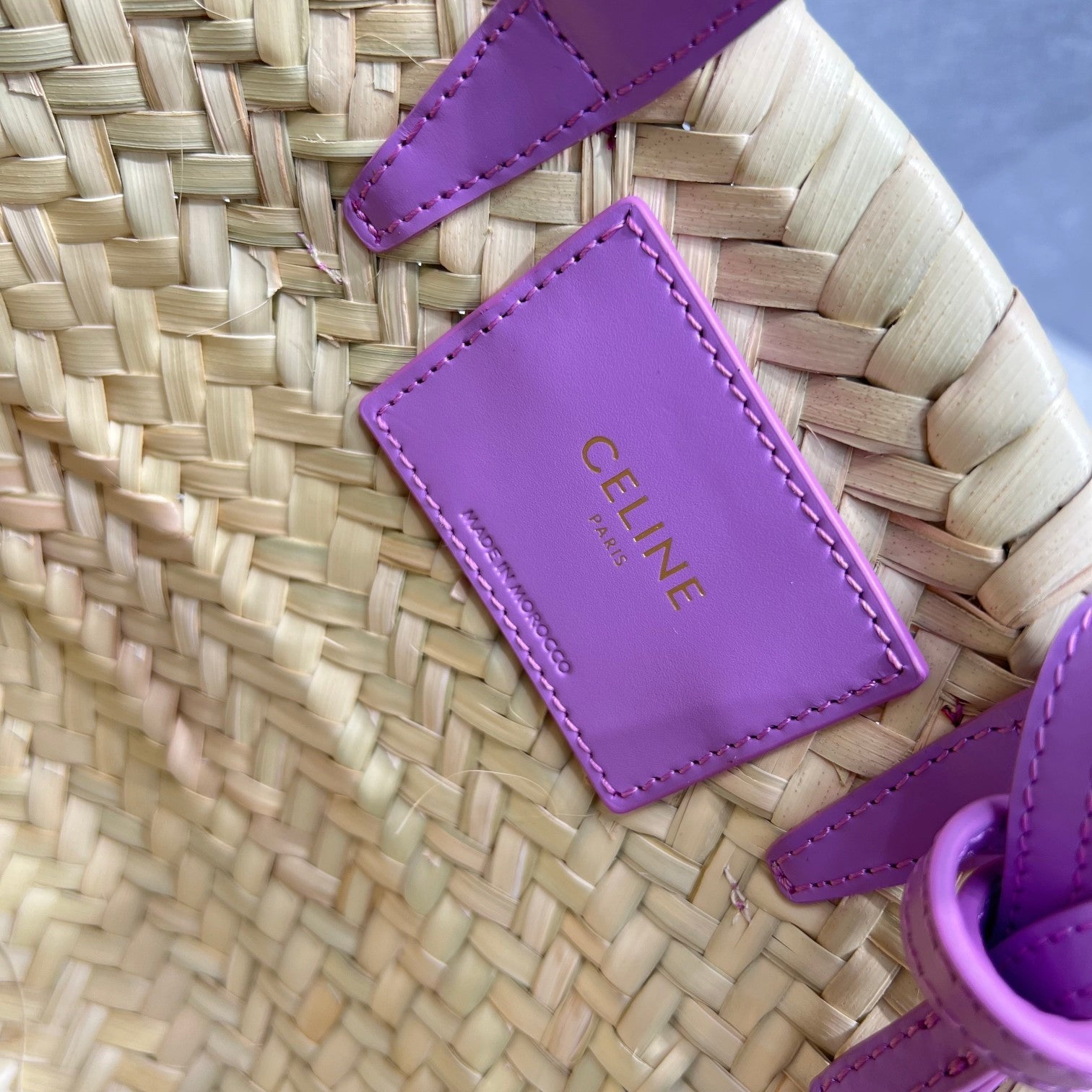 GLAMI Teen Triomphe GLAMI Classic Panier In Palm Leaves And Lizard Violet For Women 8in/20cm
