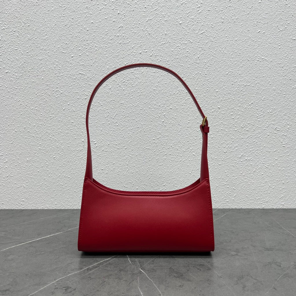 Celine Cuir Triomphe Shoulder Bag Red For Women 9.4in/24cm