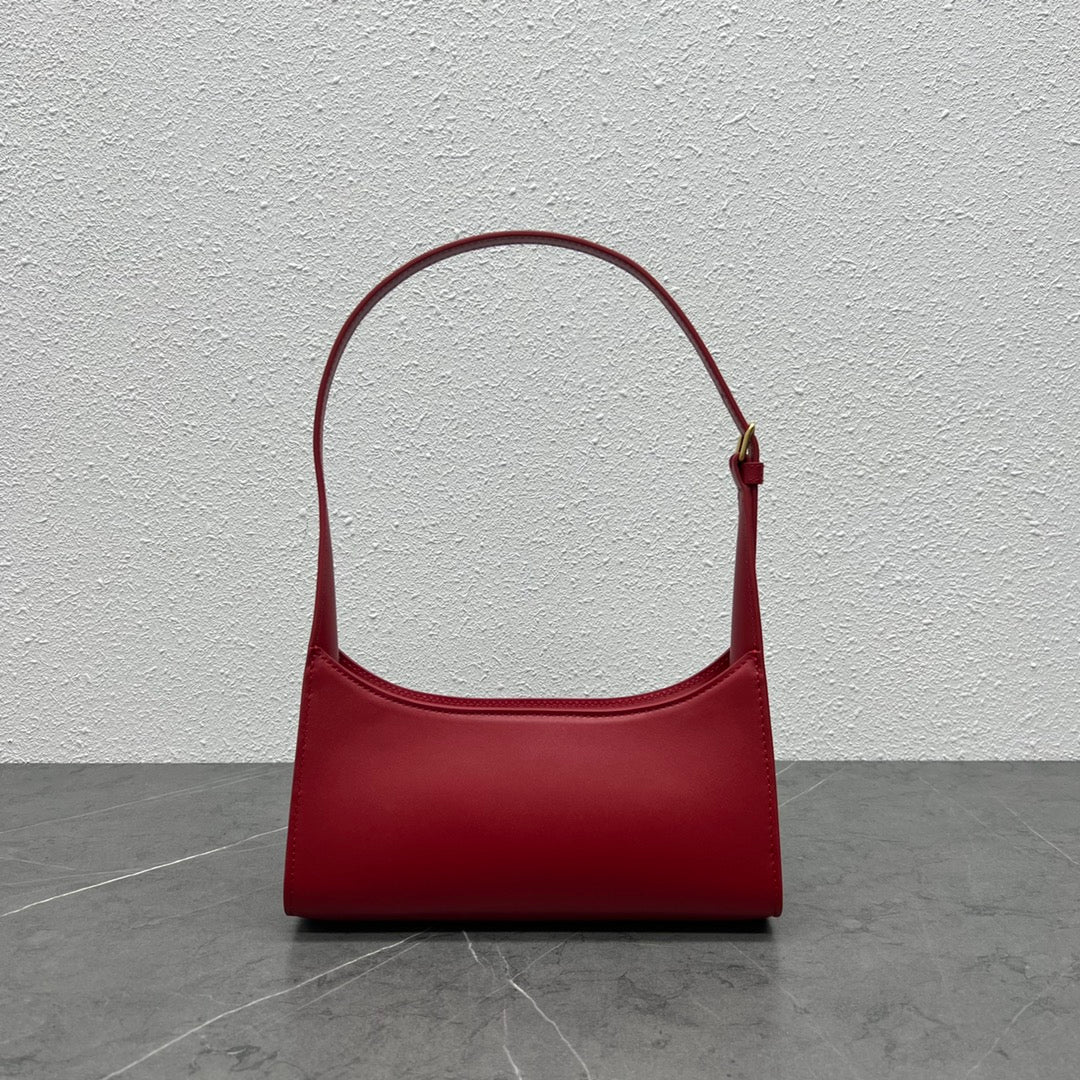 Celine Cuir Triomphe Shoulder Bag Red For Women 9.4in/24cm