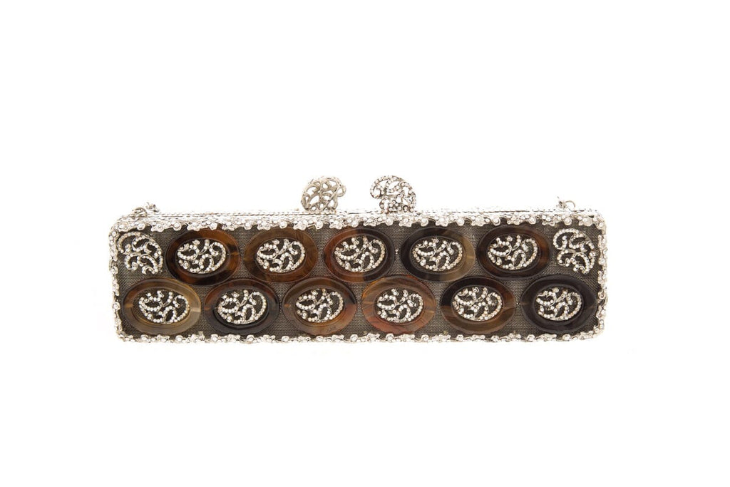 Edidi SiLouis Vuittoner Embellished Rectangle Clutch